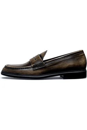 Isabel Bernard Vendôme Blandine Mokkafarbene Spazzolato-leder Loafer Ib51015-639 für Damen - 41