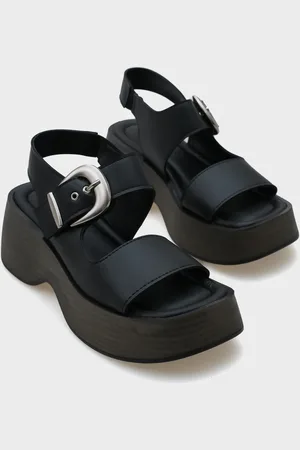 Capone Outfitters Dina Sandalen Mit Keilabsatz Und Einfacher Schnalle für Damen - 37