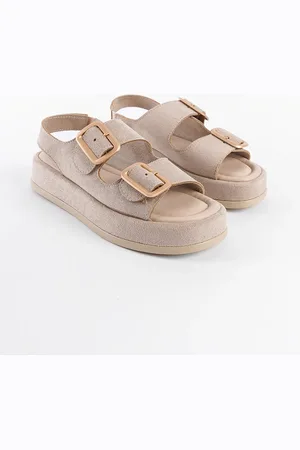 Capone Outfitters Denice Sandalen Mit Keilabsatz Und Doppelter Schnalle für Damen - 40