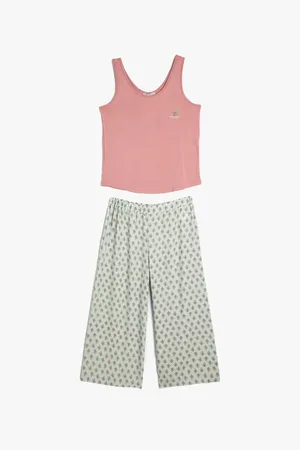 Koton Pyjama-set Aus Viskose-stoff – Mit Druckdetail für Damen - 34