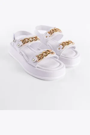 Capone Outfitters Sandalen Mit Keilabsatz Und Doppelriemen Und Metallbesatz für Damen - 38