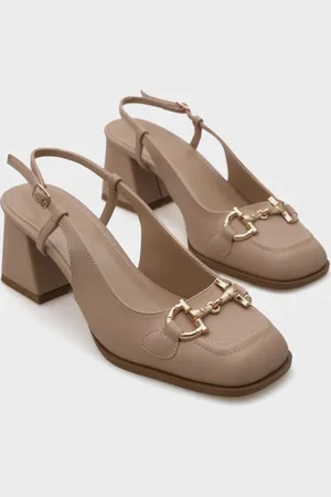 Capone Outfitters Quinn Schuhe Mit Offenem Rücken, Stumpfer Spitze Und Dickem Absatz Und Schnalle für Damen - 39