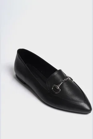 Capone Outfitters Bluby Ballerinas Aus Echtem Leder Mit Spitzer Zehenpartie Und Schnalle für Damen - 39