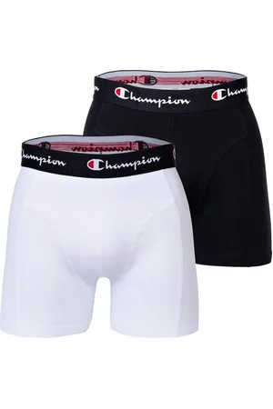 Champion Boxershorts, 2er Pack Baumwolle, Logobund, Einfarbig für Herren - XL