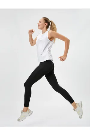 Koton Sportstrumpfhose Basic High Waist für Damen - S