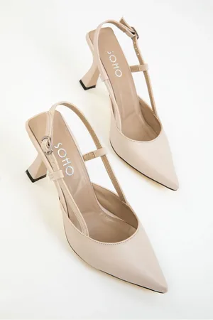 SOHO Beigefarbene Klassische Schuhe Mit Absatz für Damen - 37