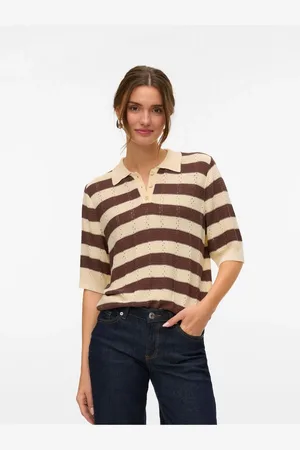 VERO MODA Polo Vmrandi Gestricktes Poloshirt für Damen - M
