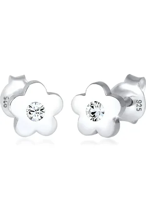 Elli Ohrringe Kinder Blume Kristalle 925 Silber für Damen - One Size