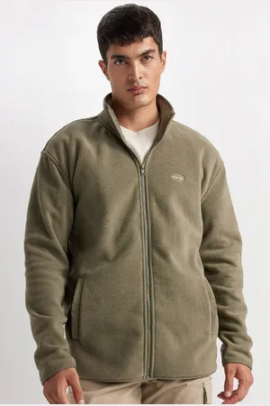 DeFacto Relax Fit Stehkragen-fleece-sweatshirt Mit Reißverschluss D2349ax24au für Herren - L