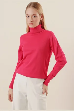 Bigdart 15747 Rollkragenpullover – Fuchsia für Damen - 36