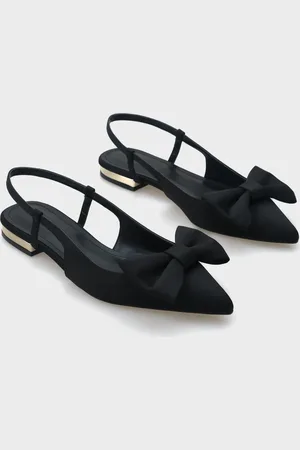 Capone Outfitters Ania Ballerinas Aus Satin Mit Spitzer Zehenpartie Und Offenem Rücken für Damen - 39