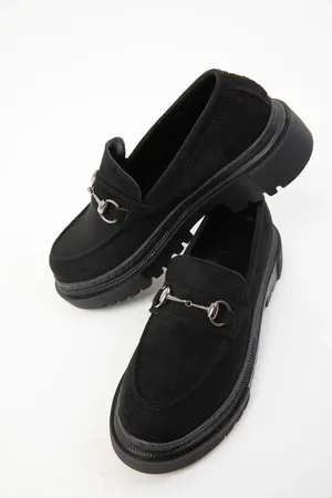 SOHO Schwarzes Wildleder Loafer-schuhe für Damen - 40
