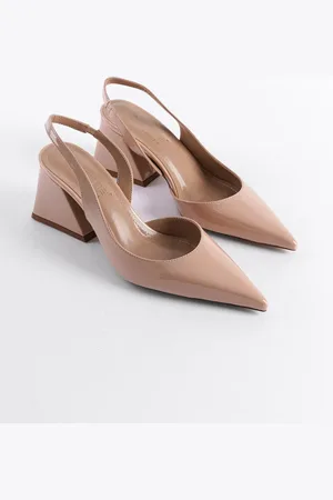 Capone Outfitters Offene Schuhe Aus Lackleder Mit Spitzer Spitze Und Mittlerem Absatz für Damen - 38