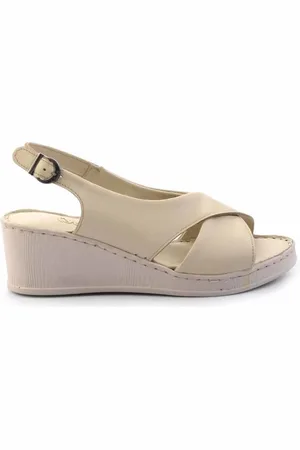 Disney Beigefarbene Schuhe Aus Echtem Leder Mit Keilabsatz K 05466057003 für Damen - 39