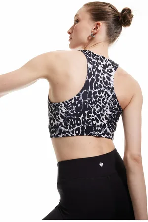 Koton Ärmelloser Sport-bh Mit Leopardenmuster Und Rundhalsausschnitt für Damen - L