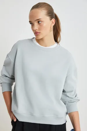Grimelange Maija Basic-sweatshirt In Mit Zieretikett Und Detailliertem Rundhalsausschnitt für Damen - S