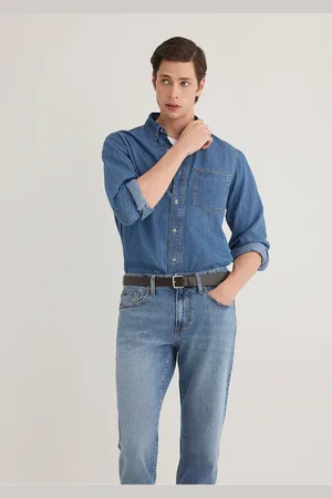 Mavi Jayden Classic Denim Indigoblaues Jeanshemd, Reguläre Passform -89294 für Herren - L