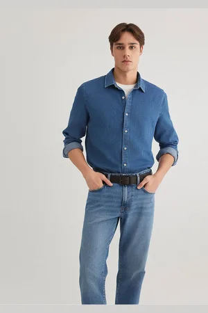 Mavi Indigo Denim Hemd Slim Fit / Slim Fit -18790 für Herren - S