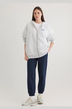 Mavi Graues Kapuzen-sweatshirt Mit Logo-print -88468 für Damen - M