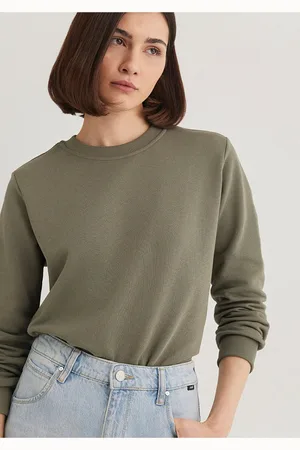 Mavi Grünes Sweatshirt Mit Rundhalsausschnitt -70121 für Damen - XS