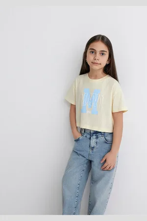 Mavi Gelbes T-shirt Mit M-logo-aufdruck, Lockere Passform / Lockere, Entspannte Passform -89145 für Damen - 7-8