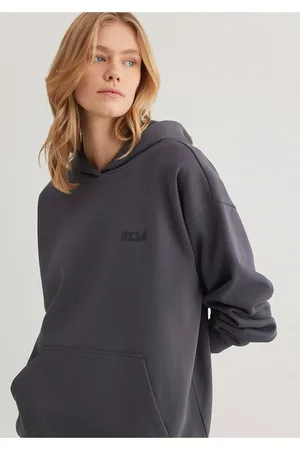 Mavi Anthrazitfarbenes Kapuzen-sweatshirt Mit Logo-print -80932 für Damen - XS