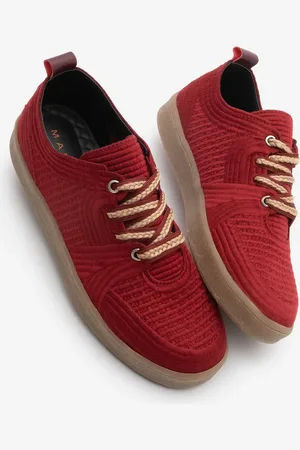 Marjin Sneaker Bestickt Bestickt Turnschuhe Nolen Burgundy für Damen - 37