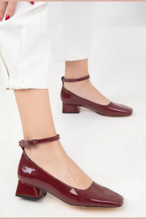 SOHO Klassische Schuhe Mit Absatz Aus Lackleder In Burgunderrot – für Damen - 39