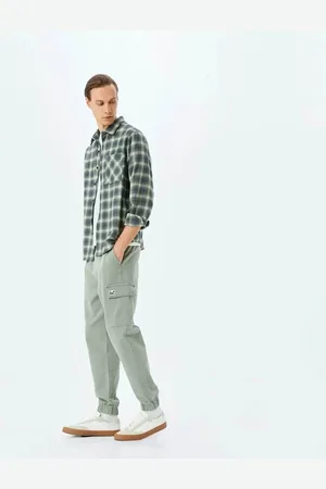 Koton Jogginghose Aus Baumwoll-gabardine Mit Cargotaschendetail Und Schnürung An Der Taille für Herren - 42