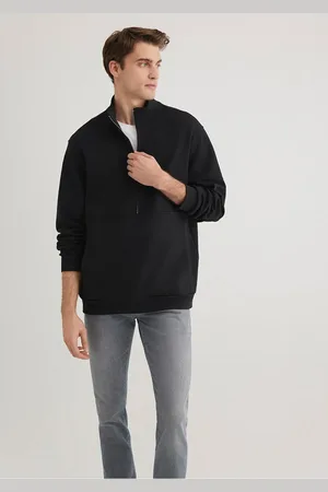 Mavi Schwarzes Sweatshirt Mit Halbem Reißverschluss -900 für Herren - S