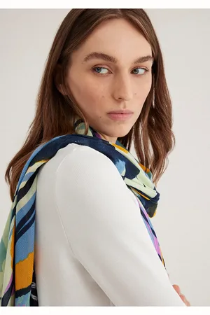 Mavi Bedruckter Marineblauer Schal -33522 für Damen - Einheitsgröße
