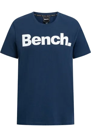 Bench Shirt Unifarbenes Kurzarm T-shirt Leandro Mit Rundhalsausschnitt Und Markenprint für Herren - XL