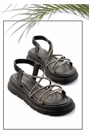 Disney Schwarze Platinum Stone Sandalen K 05002030087 für Damen - 39