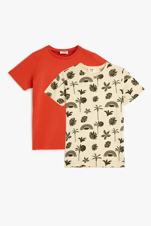 Koton Kurzarm-t-shirt-set Aus Baumwolle Mit Rundhalsausschnitt für Herren - 6–7 Jahre