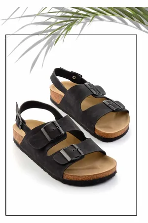 Disney Schwarzes Nubukleder Sandalen K 05819400001 für Damen - 39