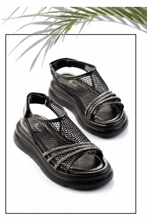 Disney Schwarze Mesh-sandalen K 05140078022 für Damen - 36