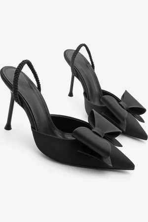 Marjin Stiletto-schuhe – Schleifendetail Mit Offenem Rücken, Gummizug Und Absatz. - 37