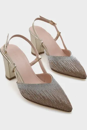Capone Outfitters Nova Mid Heeled Pointed Toe Stone Stilvolle Schuhe für Damen - 39
