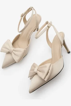 Marjin Stiletto-schuhe Aus Weißem Satin Mit Absätzen, Die Für Die Bewusstseinserfassung Geeignet Sind - 38