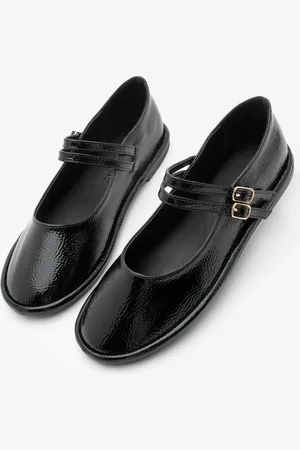 Marjin Helm, Schwarzes Lackleder Mit 2-streifen-schnalle für Damen - 38