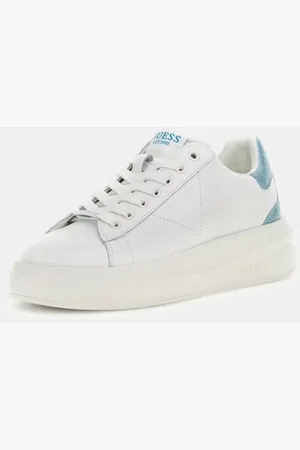 Guess Weißer Elbina-sneaker Aus Echtem Leder für Damen - 38