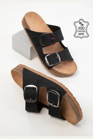 SOHO Schwarze Hausschuhe Aus Echtem Leder für Damen - 39