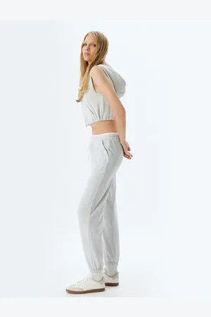 Koton Jogger-jogginghose Mit Doppelter Taille, Detailliertem Schnürverschluss Und Bequemer Passform Mit Erhöhten Taschen für Damen - L