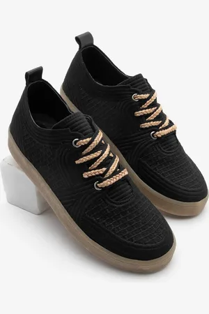 Marjin Sneaker Schwarze Bestickte Sneakers für Damen - 36