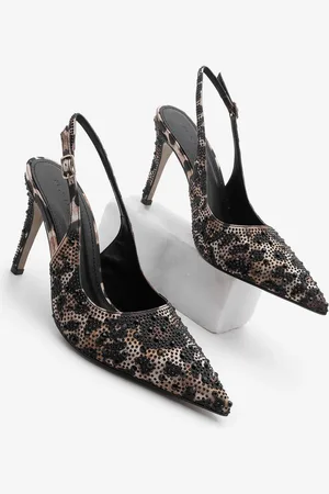 Marjin Afora-schuhe Mit Leopardenmuster Und Steindetails Und Spitzer Zehenpartie Und Stiletto-absatz für Damen - 38