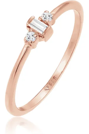 Elli Premium-ring – Solitär, Verlobung, Wasserzeichen, Topas, 925er Sterlingsilber, Gold P für Damen - 58