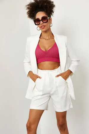 Xhan Weißer Doppelanzug -01 für Damen - L