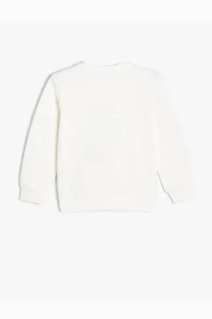 Koton Anime-bedrucktes Baumwoll-sweatshirt – Lange Ärmel, Rundhalsausschnitt für Damen - 11–12 Jahre