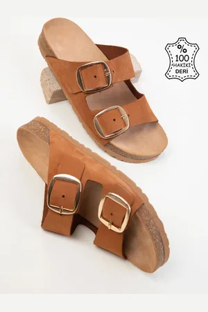 SOHO Taba Echtes Leder Hausschuhe für Damen - 38