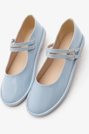 Marjin Ballerinas – C同意 Blaues Lackleder Mit Gebändertem Schnallenverschluss für Damen - 38